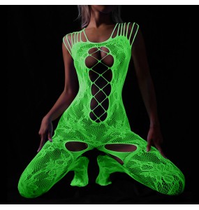 FEE ET MOI - Glow In The Dark Fishnet Bodystocking Dress (7481)